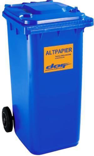 Die beliebte blaue Tonne von Dorr. Foto: Dorr